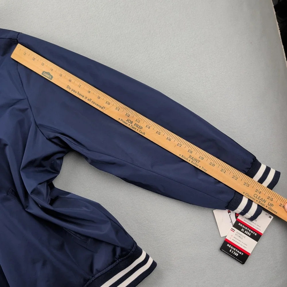Champion Jacket Mens 2XL Navy‎ Varsity Water Resistant Quilted Lined Bomber